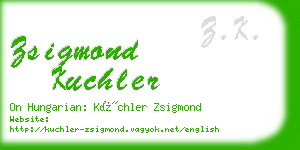 zsigmond kuchler business card